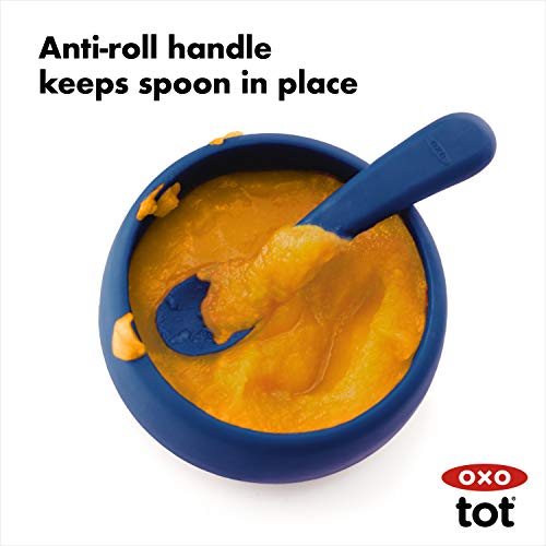 OXO Tot Silicone Spoon Set - Set of 4 Navy