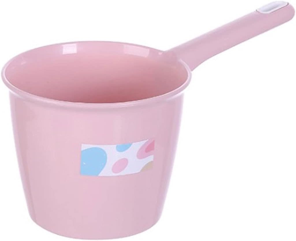 NPQPNAFC Baby Plastic Lightweight Long Handle Pink Spoon