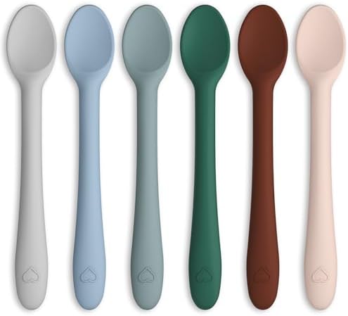 6-Piece Silicone Baby Feeding Spoons