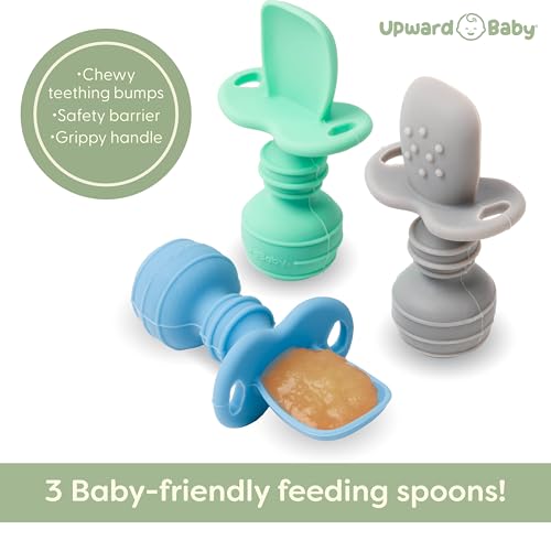 BPA-Free Silicone Baby Spoons for Self-Feeding 4 Months