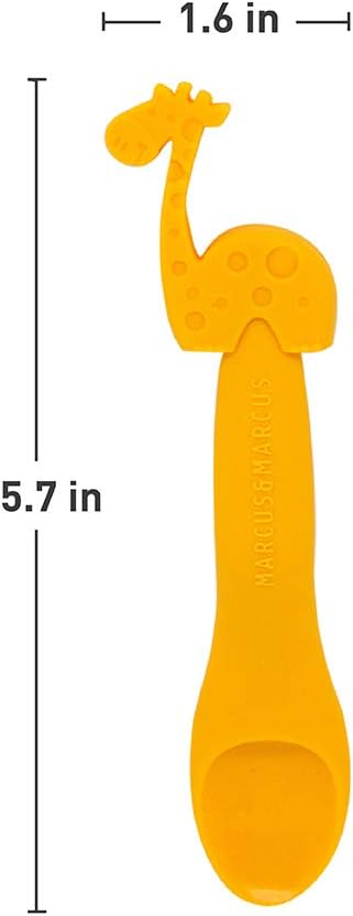 MARCUSMARCUS Baby Silicone Spoon Set BPA-Free for Starting Solids