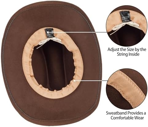 Mealah Women Mens cowboy fedora hat