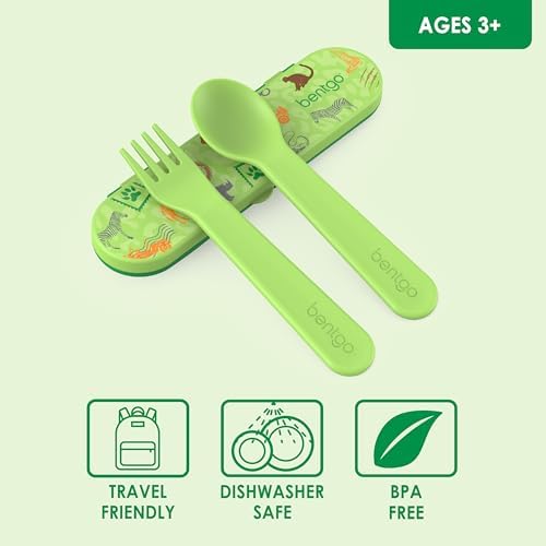 Bentgo Kids Utensil Set - Durable Lunchtime Accessories with Storage