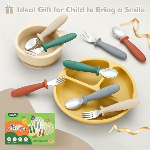 DRKIO Toddler Safe Utensils Set