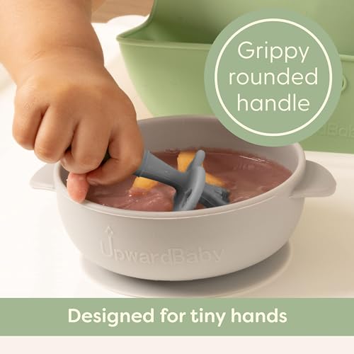 UpwardBaby - Safe Style 3-Pack Silicone Baby Feeding Spoons With Anti-Choke