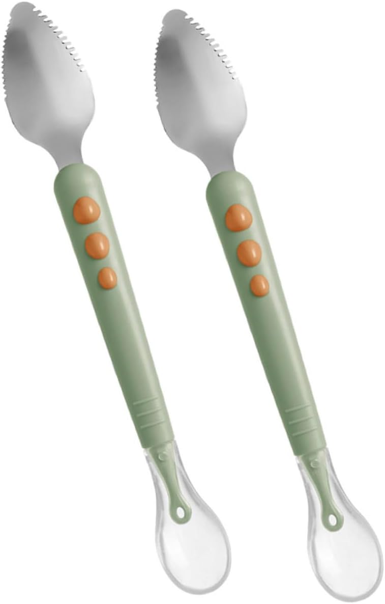 Toyvian Double-Ended Silicone Spoons Safe for Homemade Puree