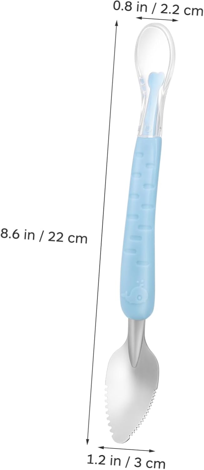 Secfou 2-Piece Scraper Feeding Tool Spoon