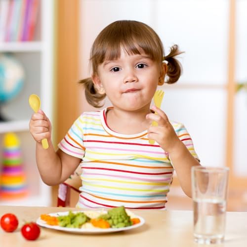 Bamboo Toddler Utensils Set Self Feeding BPA Free