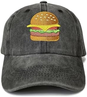 Cheesy Burger embedded Baseball Hats for Men Women