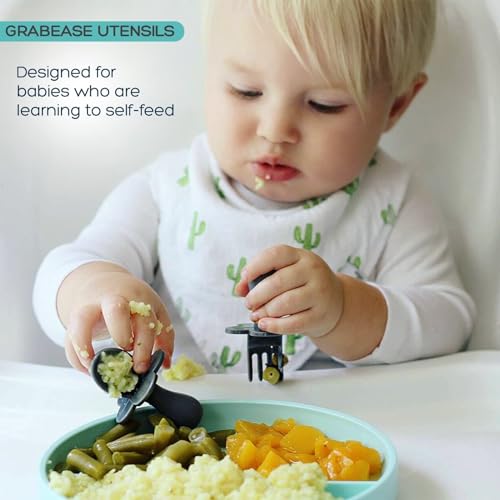 Grabease Toddler Baby Feeding Utensils Set - 1 Set for Mealtimes