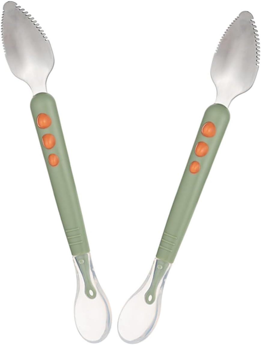 Abaodam Fresh Food Feeder 2-Piece Silicone Spoons for Babies