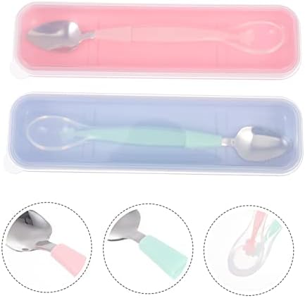 Perfect Baby Feeding Set with 2 Sulated Spoons Safe Easy and Organized