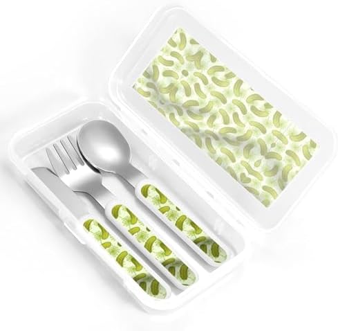 Sushi Dill Pickles Print Cutlery Set with Travel Case