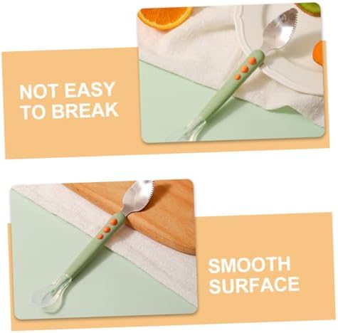 Vaguelly 2pcs Silicone Puree Spoons for Babies