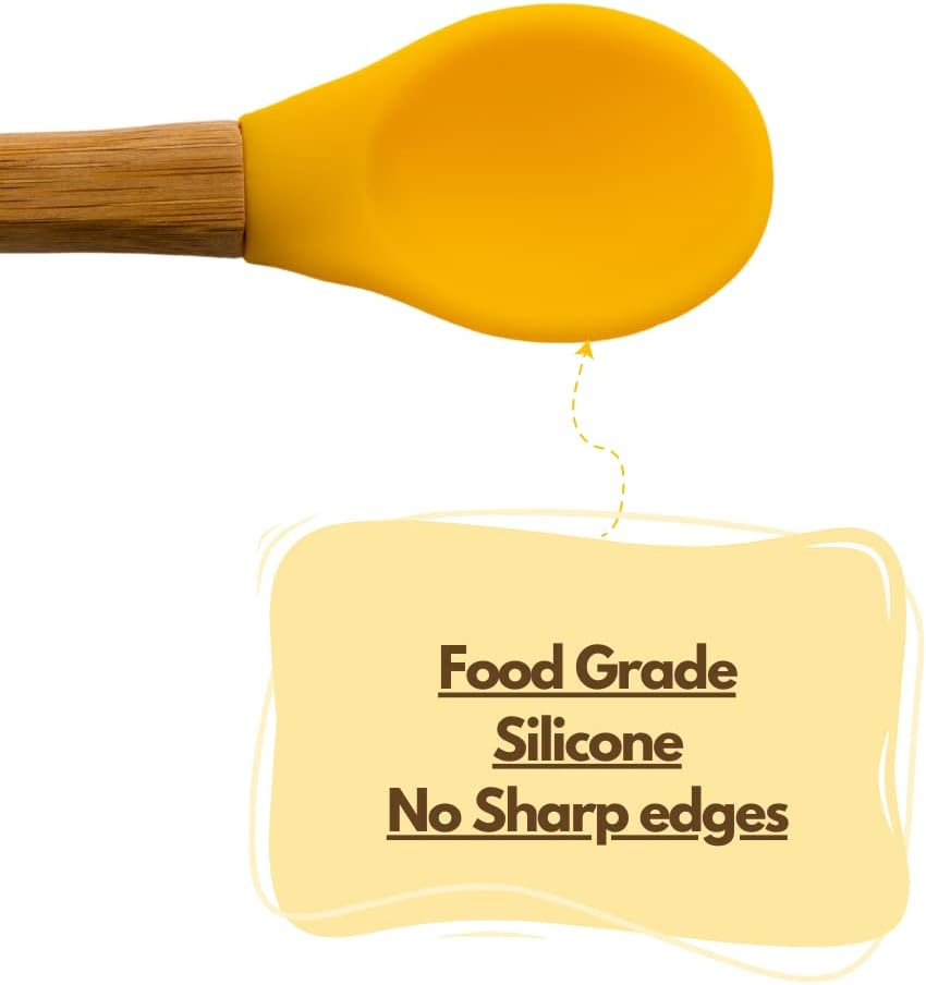 SAN SERO Bamboo Baby Spoons 4 Pack Weaning Set