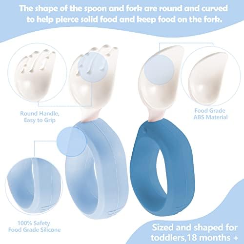 HIWOOD Baby Self-Feeding Training Set with Travel Case
