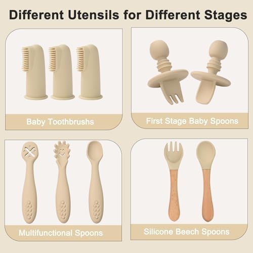 Durable Silicone Baby Feeding Set for 6 Month Babies