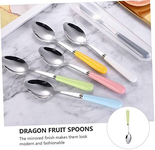 Serrated Baby Spoons Set 6PCS Easy Fruit Removal Comfortable Grip