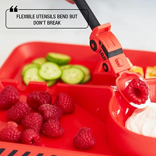 Dinneractive Red Race Car Themes Utensil Set for Kids