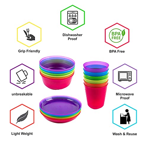 Cuddly Hippo Multi Color Plastic Dinnerware Set