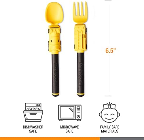 Dinneractive Kids Firefighter Fork Spoon Set Baking up Excitement for Meals