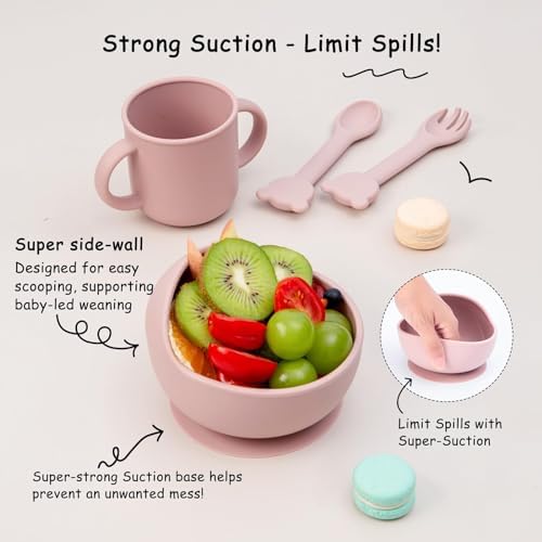 Adjustable Silicone Baby Feeding Set for Toddler Weaning Healthy Safe