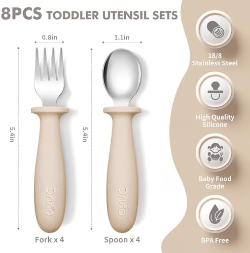 DRKIO Toddler Safe Utensils Set