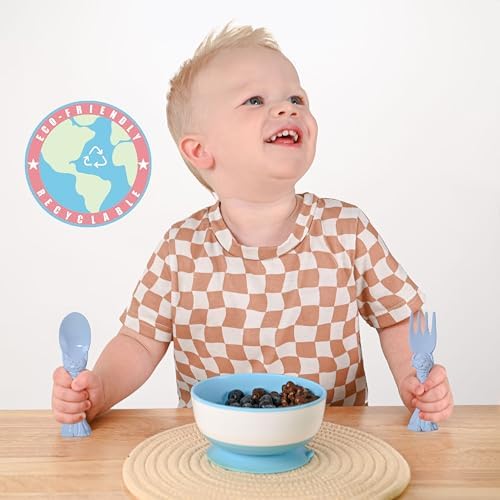 BPA-Free Toddler Utensils Set with Board Book for Kids