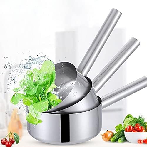 Stainless Steel Water Scoop with Long Handle for Kitchen and Bathroom Use