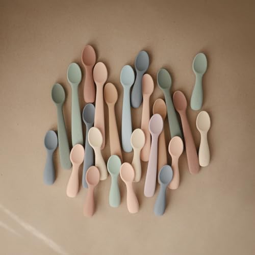 Mushie Silicone Toddler Starter Spoons 2 Pack TradewindsShifting Sand