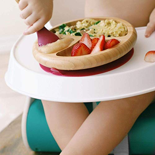 Avanchy Baby Spoons Set Bamboo Silicone Self-Feeding for Babies 2-Pack
