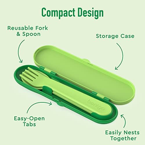 Bentgo Kids Utensil Set - Durable Lunchtime Accessories with Storage