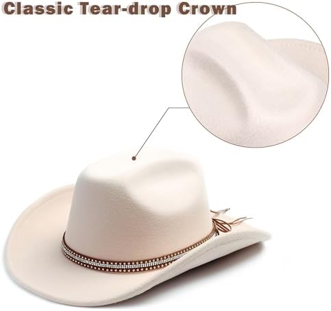 LolliWeaver Western Cowboy Hat MenWomen