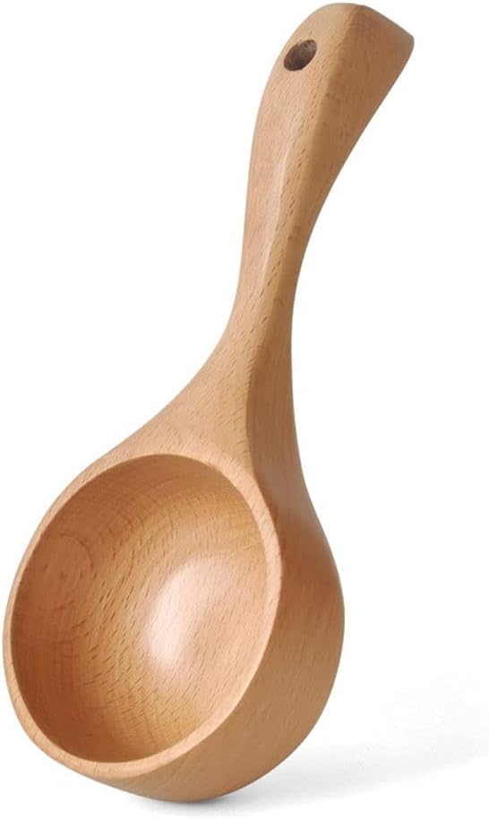 NPQPNAFC Short Handle Wooden Spoon for Bath Sauna