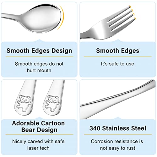 Sturdy Stainless Steel Flatware Set for Toddlers