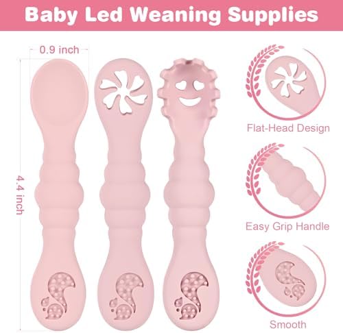 Perfect Silicone Baby Spoons for self-feeding