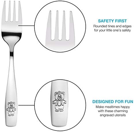 9-Piece Safe Stainless Steel Kids Flatware Set