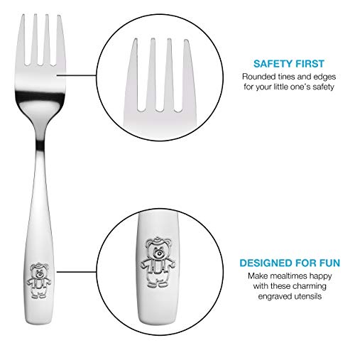 GlossyEnd 9-Piece Stainless Steel Kids Cutlery Set for Toddlers