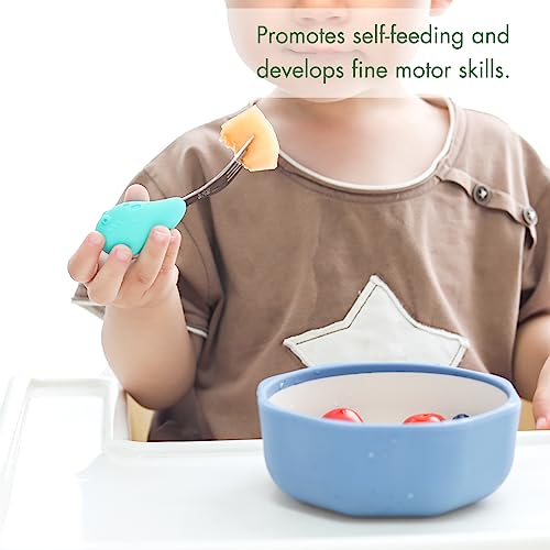 Safe Baby Fork and Spoon Set with Carry Case for Toddlers