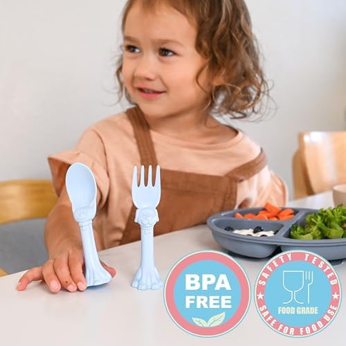 BPA-Free Toddler Utensils Set with Board Book for Kids