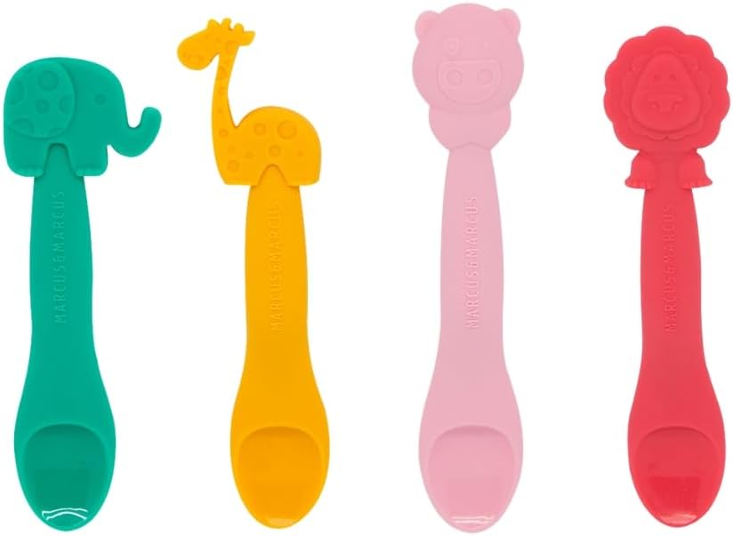 MARCUSMARCUS Baby Silicone Spoon Set BPA-Free for Starting Solids