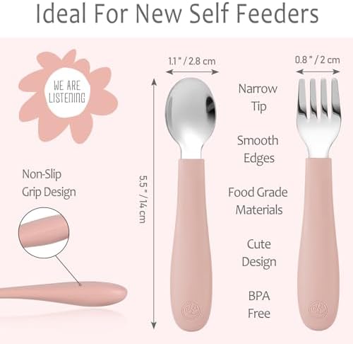 Coix Foam toddler utensils - Love Safe and Durable for Little Ones
