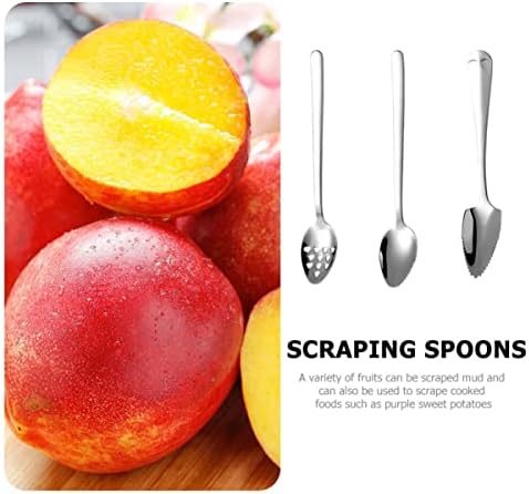 3pc mud scraping spoon grapefruit curved drink spoons infant kitchen supply