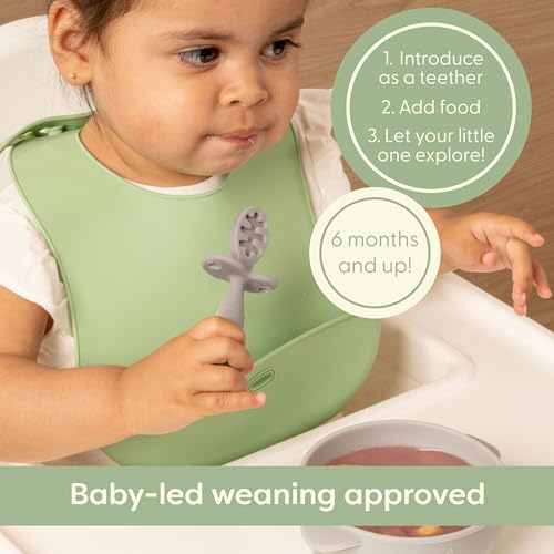 UpwardBaby - Safe Style 3-Pack Silicone Baby Feeding Spoons With Anti-Choke