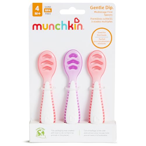 Munchkin Gentle Dip Spoon Stay Put Suction Bowl Set 3 Packs