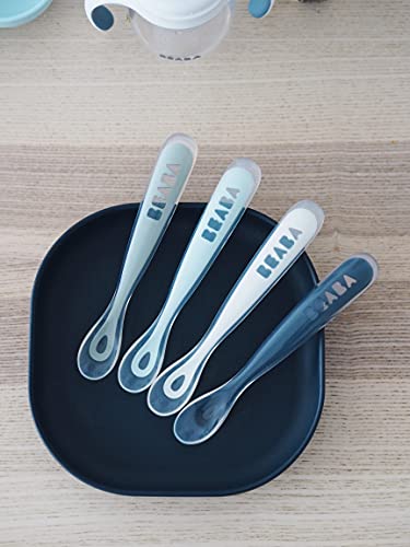 BEABA Babys First Foods Set - Safe Silicone Baby Spoons for Introducing Solids