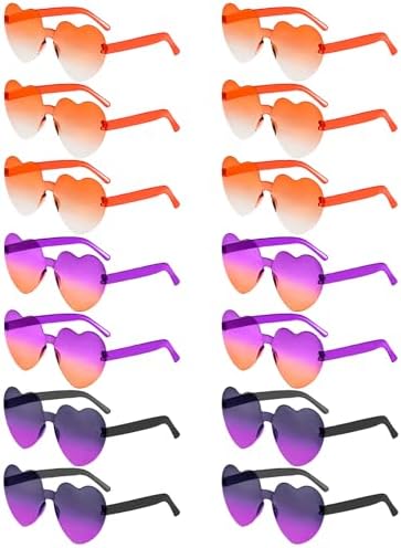 14 Pack Heart Sunglasses for Women - Halloween Party Decorations