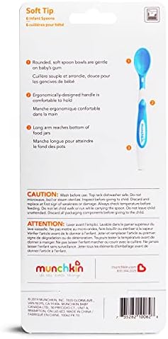 Munchkin Soft Tip Baby Spoons BPA Free 6 Pack