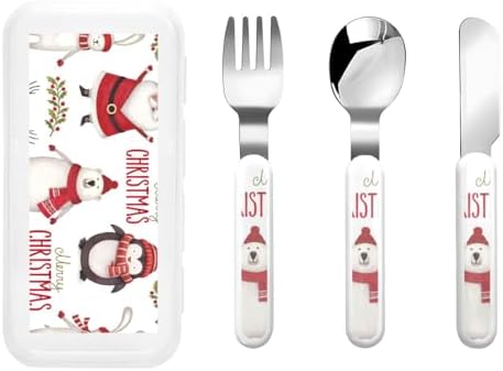 Perfect Christmas Santa Claus Utensils Set for Dining Travel