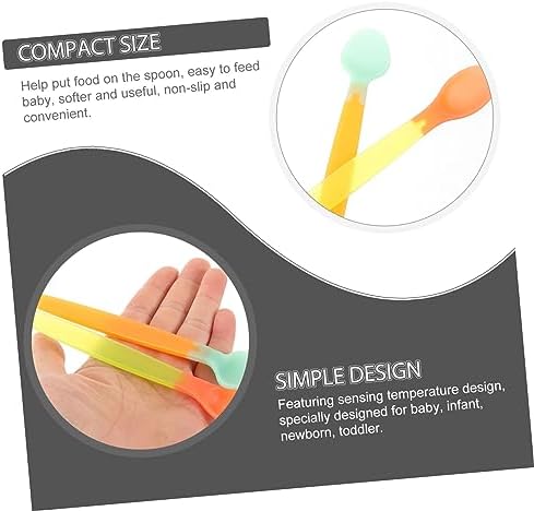 auctionsafe Silicone Baby Spoons for Toddlers